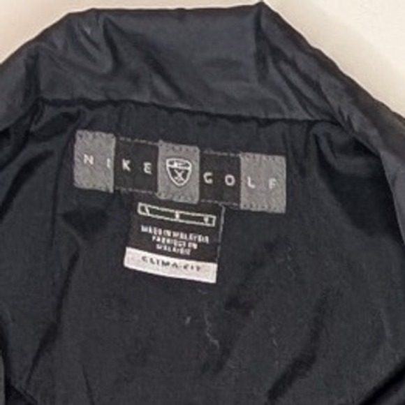 Nike Golf Windbreaker Pullover Jacket‎ Mens Large Black Clima Fit 2003 Inverness - Picture 2 of 4